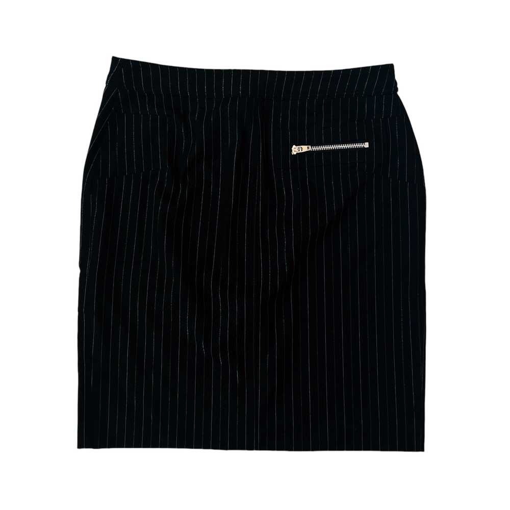 Bebe Pinstriped Double Zip Skirt (M) - image 3