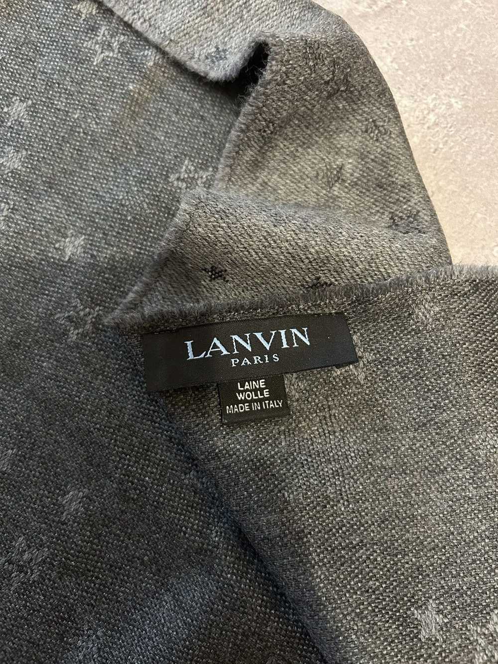 Lanvin × Luxury Lanvin 100% Wool Stars Big Scarf … - image 4