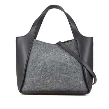 Gray Stella McCartney Eco Felt Logo Satchel