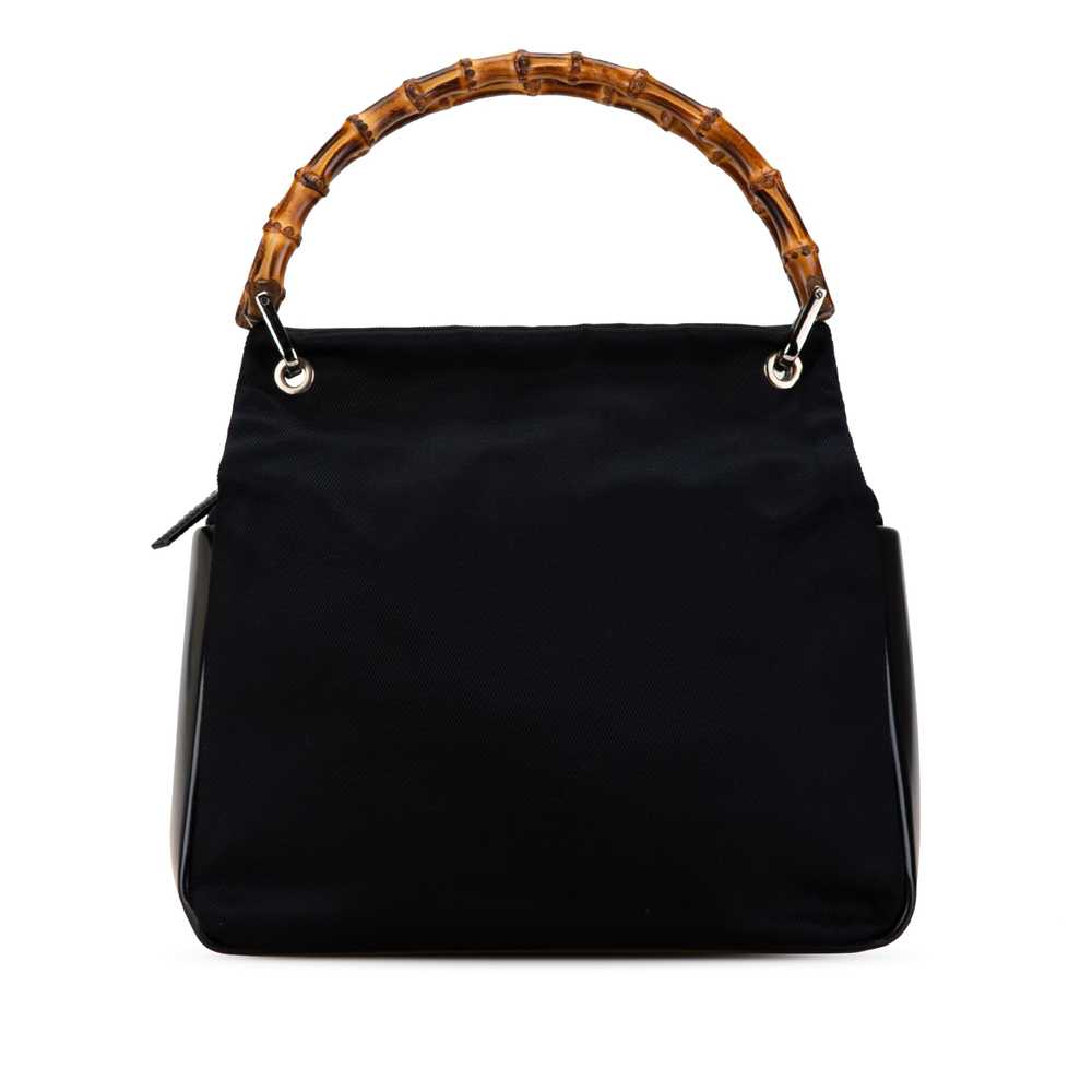 Black Gucci Nylon Bamboo Handbag - image 1