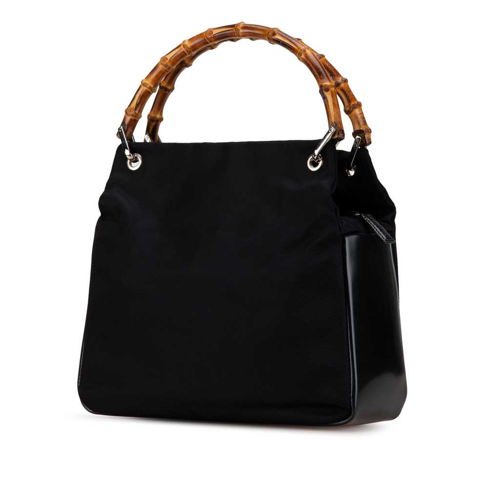 Black Gucci Nylon Bamboo Handbag - image 2