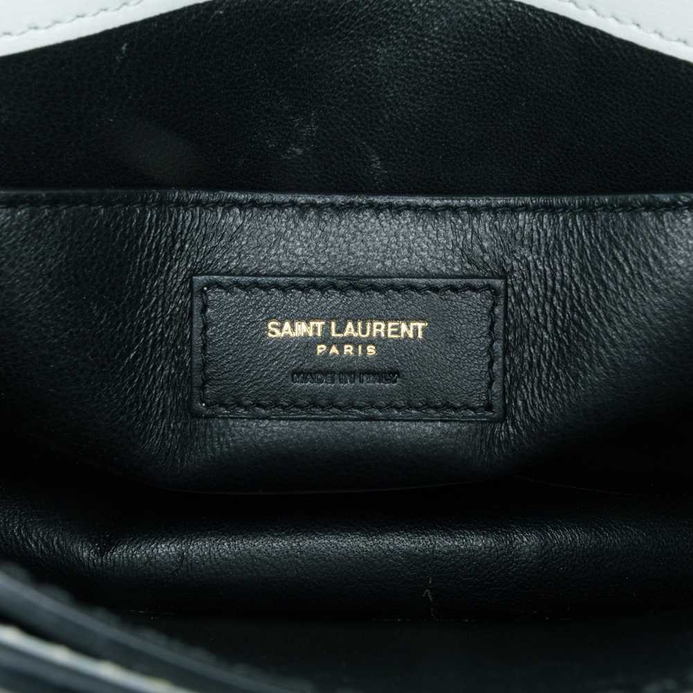 Black Saint Laurent Medium Bicolor Leather Monogr… - image 7