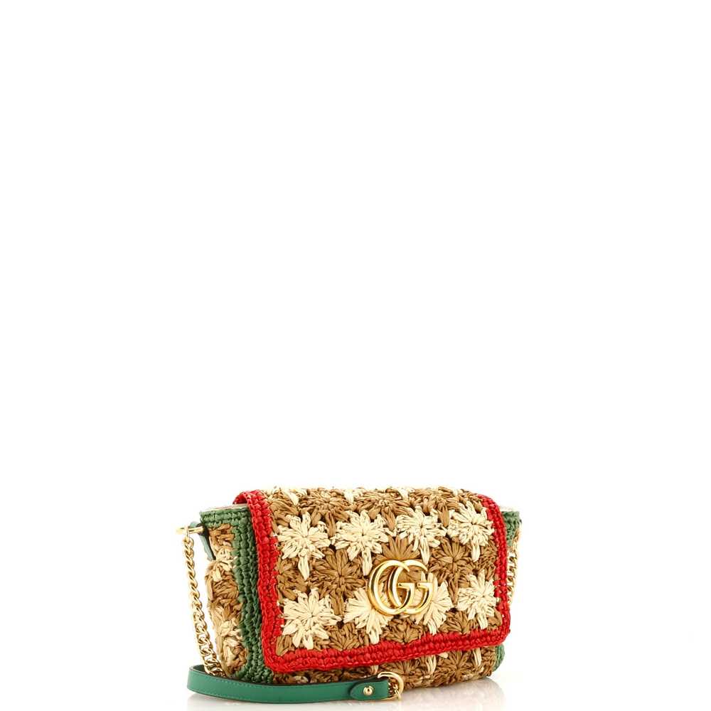 GUCCI GG Marmont Flap Bag Raffia Small - image 2