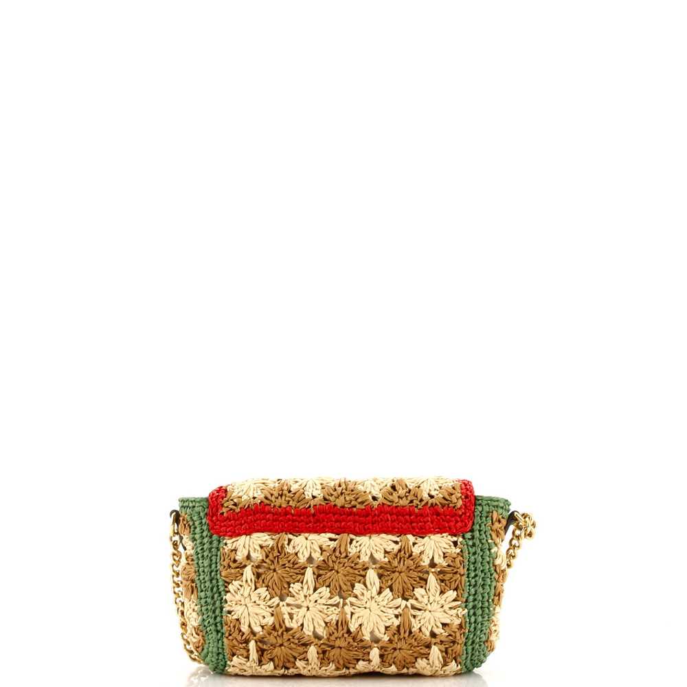 GUCCI GG Marmont Flap Bag Raffia Small - image 3