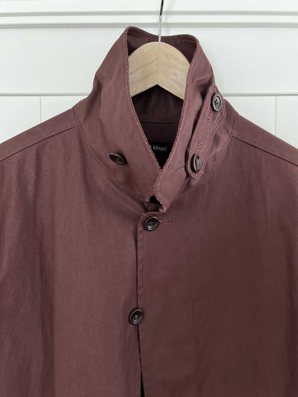 Evan Kinori Waxed Cotton Trench Coat - image 3