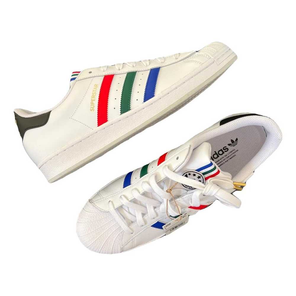 Adidas Superstar leather low trainers - image 1