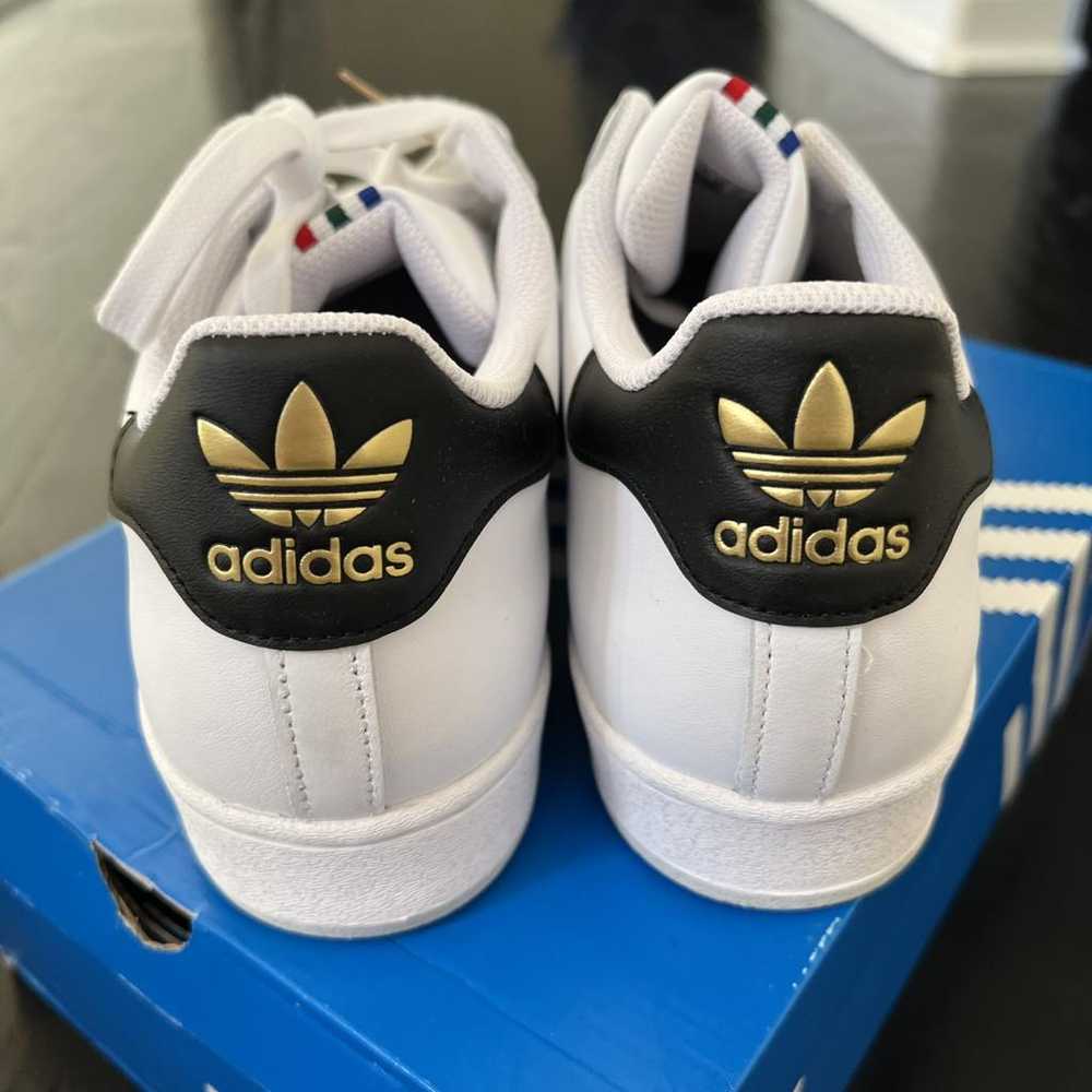 Adidas Superstar leather low trainers - image 8