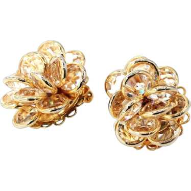 Sparkling Sorrelli Vintage Gold-Tone Crystal Clus… - image 1