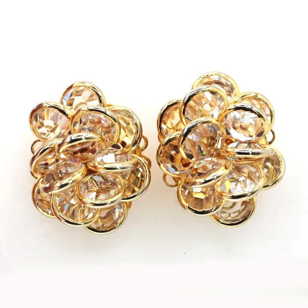 Sparkling Sorrelli Vintage Gold-Tone Crystal Clus… - image 2