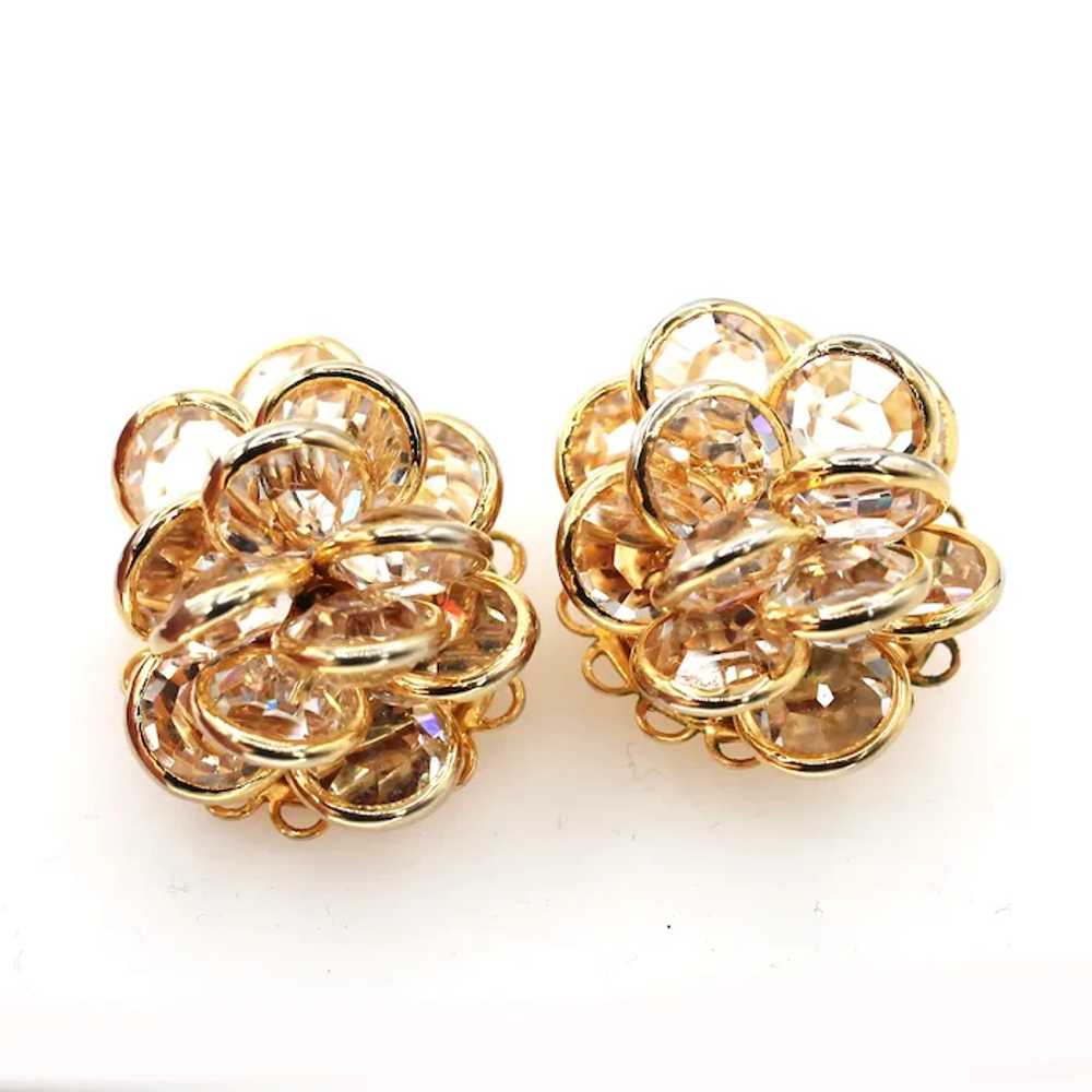 Sparkling Sorrelli Vintage Gold-Tone Crystal Clus… - image 3