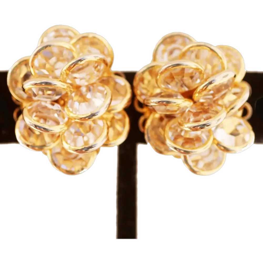 Sparkling Sorrelli Vintage Gold-Tone Crystal Clus… - image 7