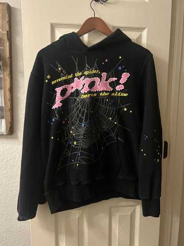 Designer × Streetwear Pink spider black hoodie