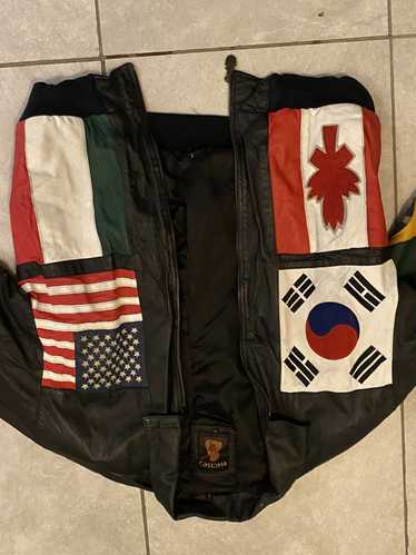 Phase 3 Phase 3 - Flags Leather Jacket - XL