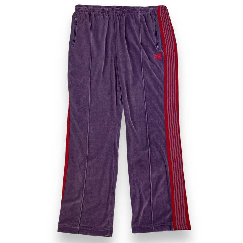 Needles Needles Purple & Red Velour Sweatpants - image 2