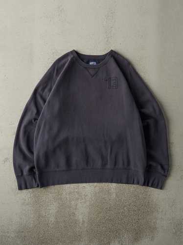 Vintage Y2K Navy Blue Roots Embroidered Boxy Crew… - image 1