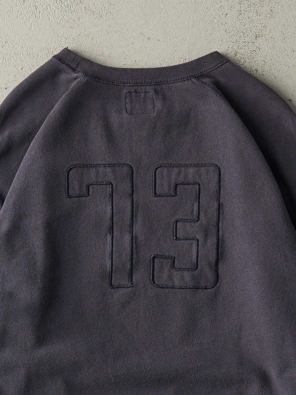 Vintage Y2K Navy Blue Roots Embroidered Boxy Crew… - image 4