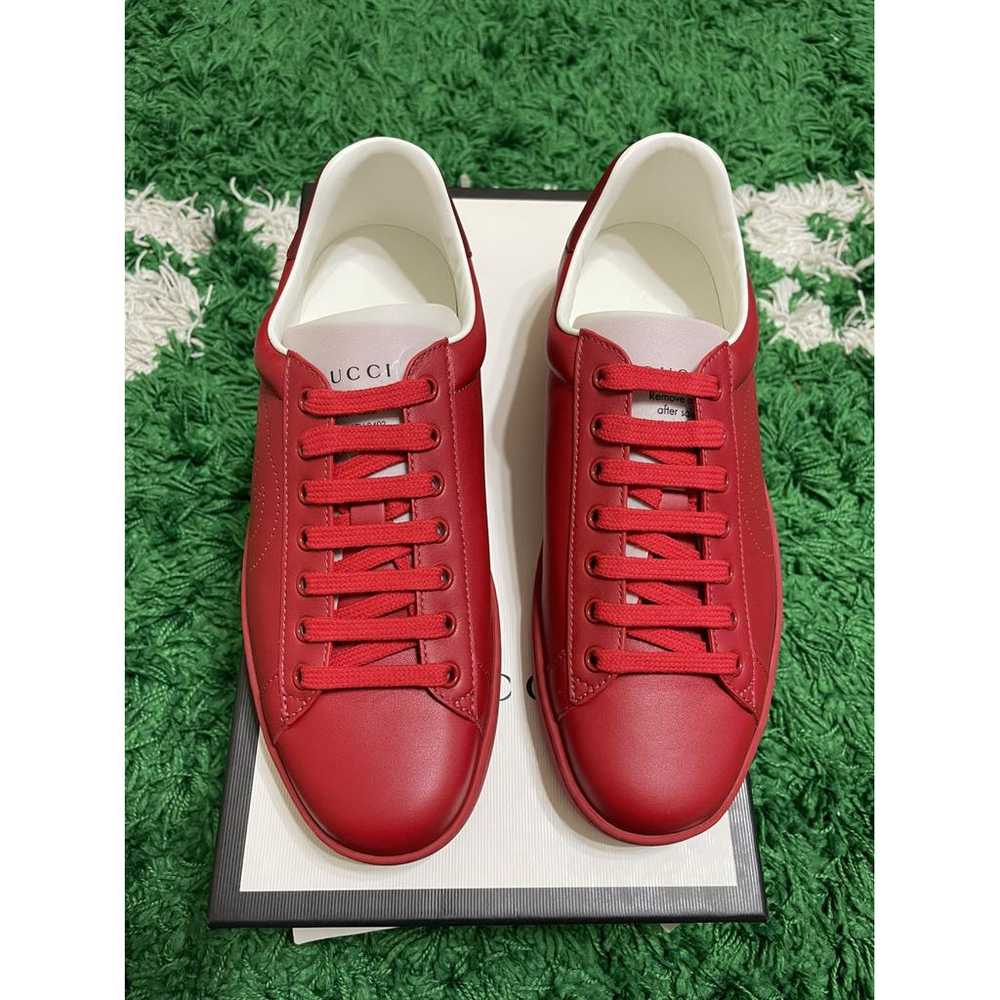 Gucci Ace leather low trainers - image 2