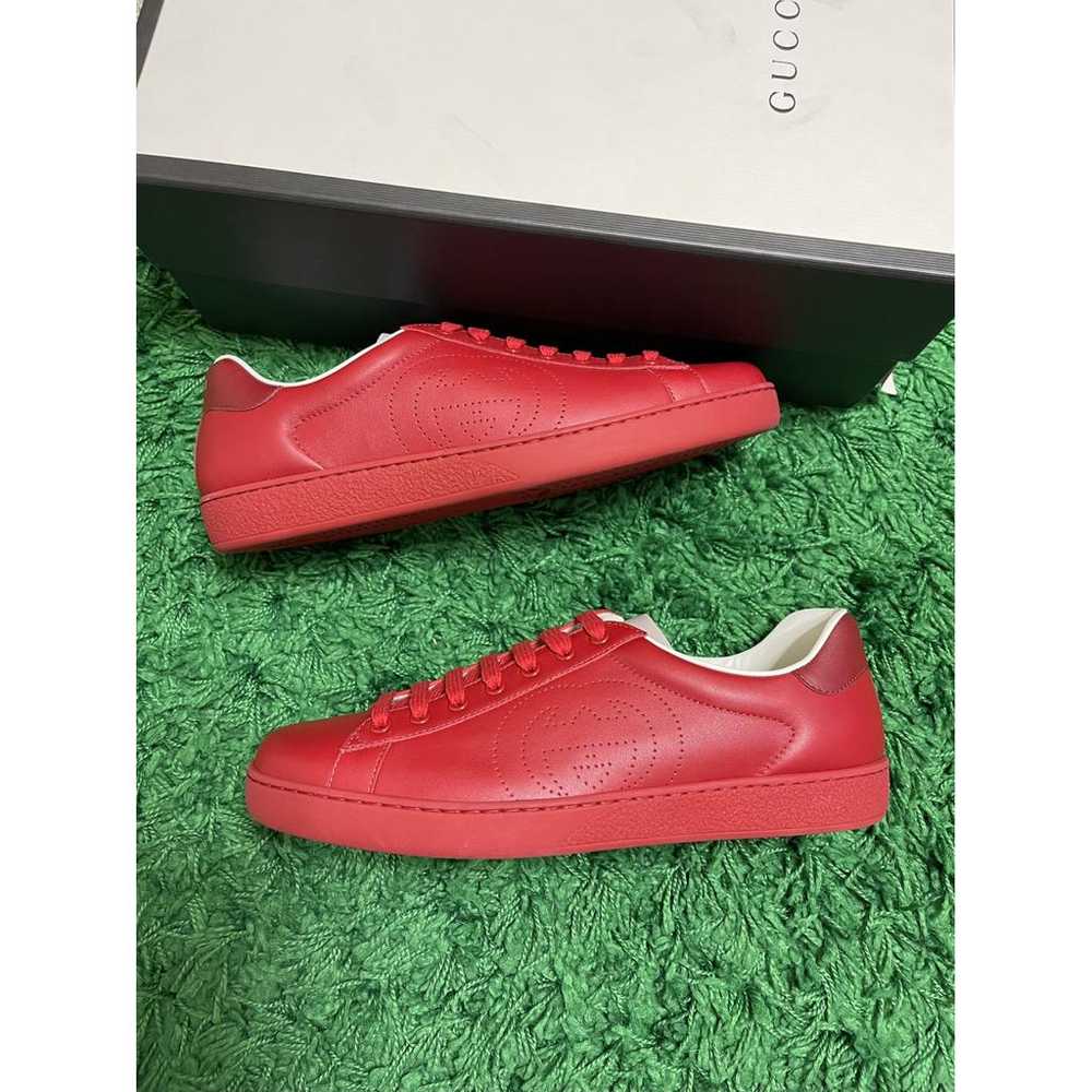 Gucci Ace leather low trainers - image 5