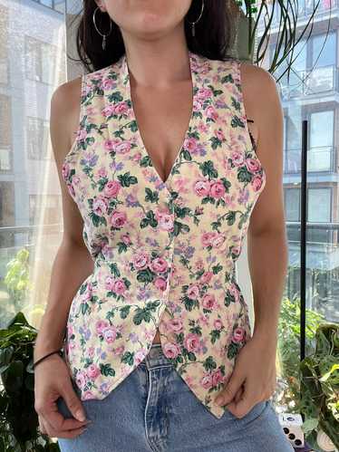 Vintage Dainty Floral Vest