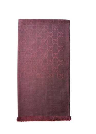 Product Details Gucci Burgundy Monogram Shawl