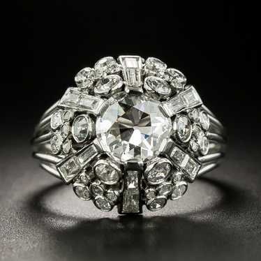 Vintage .77 Carat Diamond Cluster Ring - GIA G SI2 - image 1