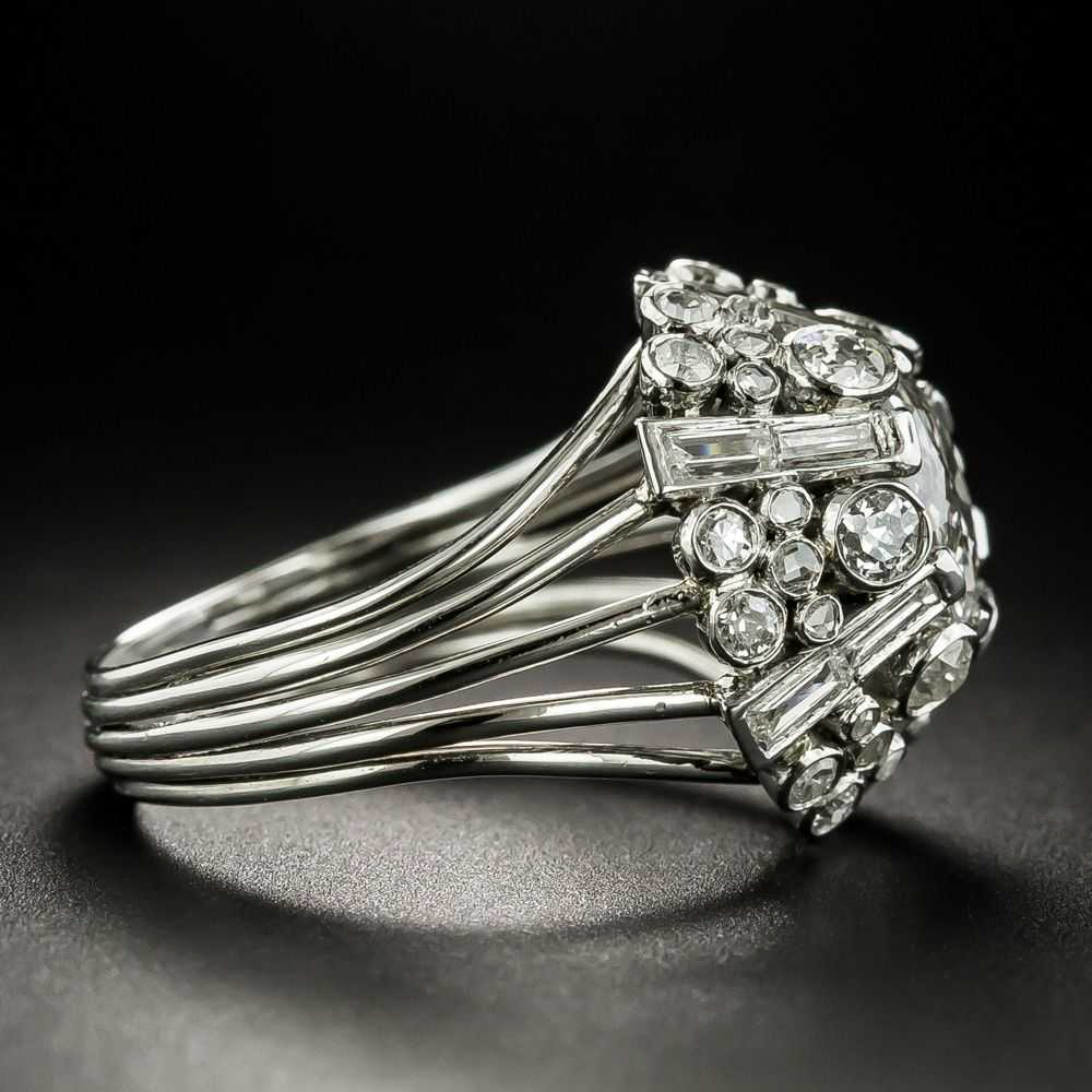 Vintage .77 Carat Diamond Cluster Ring - GIA G SI2 - image 2