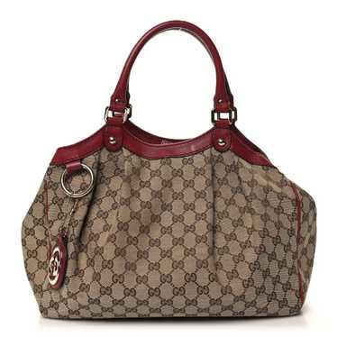 GUCCI Monogram Medium Sukey Tote Dark Red - image 1