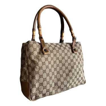 Gucci Vintage Bamboo cloth tote - image 1