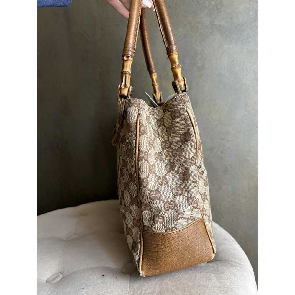 Gucci Vintage Bamboo cloth tote - image 5