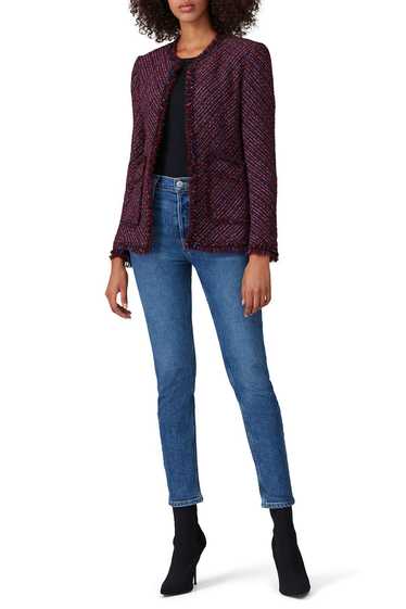 Rebecca Taylor Plum Multi Tweed Jacket