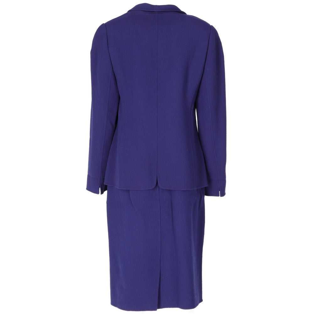 Mila Schön Blue Wool Skirt Suit - '80s - image 2