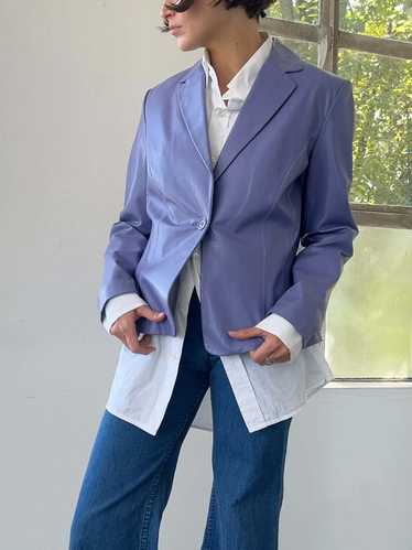 Leather Blazer - Lilac