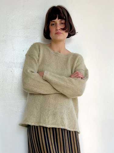 90s Boxy Wool Sweater - Neutral