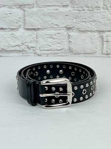 Isabel Marant Black Leather Rica Studded Belt 80