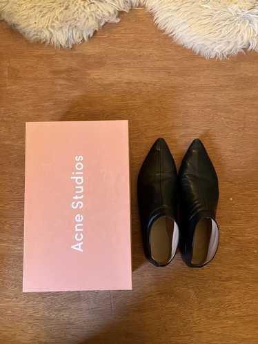 Acne Studios Ame Flat Black Ankle Booties (41) |…