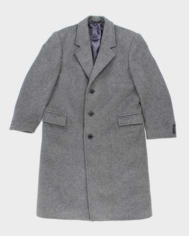 Vintage 80's Grey Cashmere & Wool Blend Heavyweig… - image 1