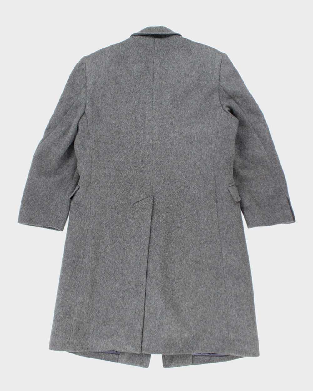 Vintage 80's Grey Cashmere & Wool Blend Heavyweig… - image 2