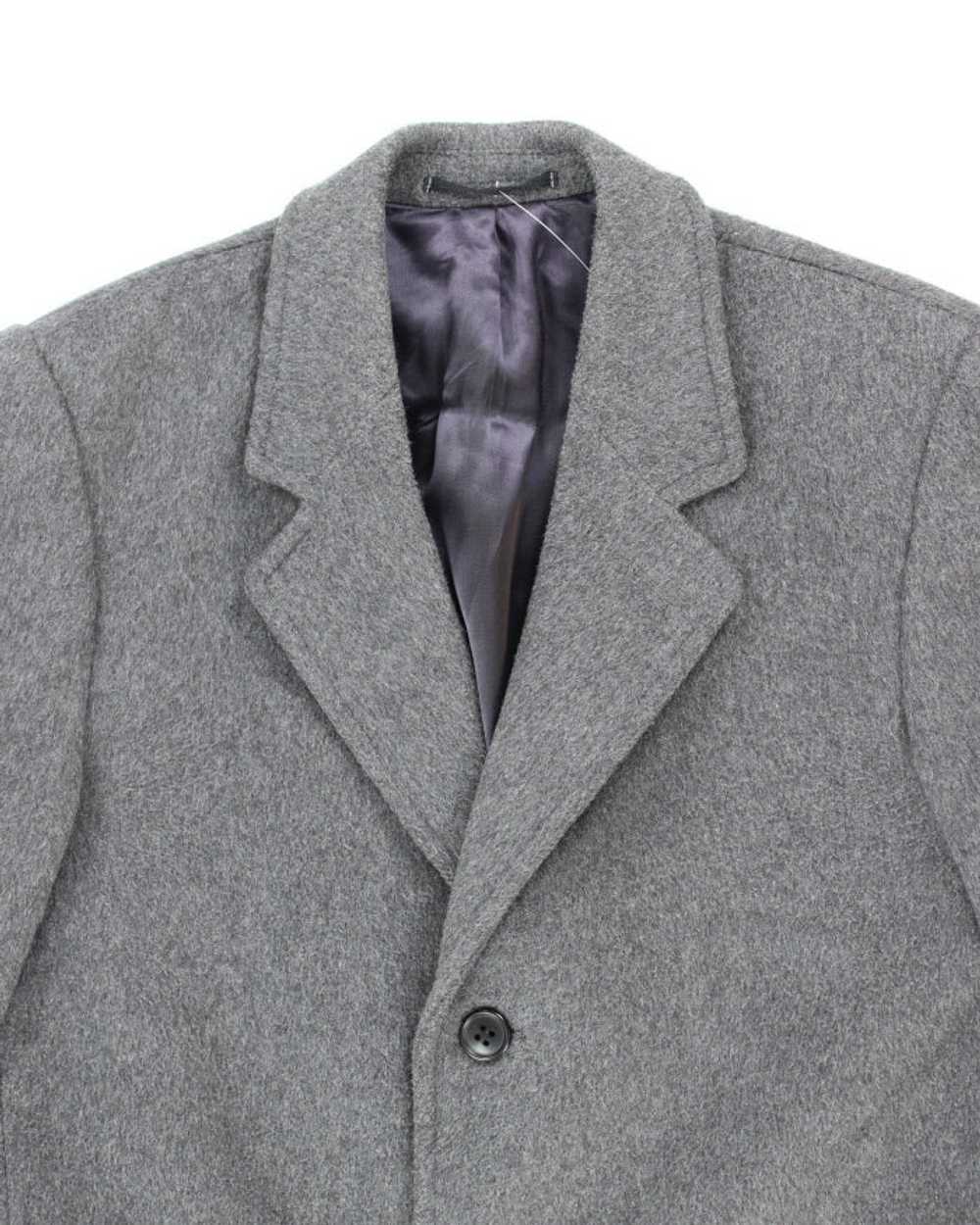 Vintage 80's Grey Cashmere & Wool Blend Heavyweig… - image 3