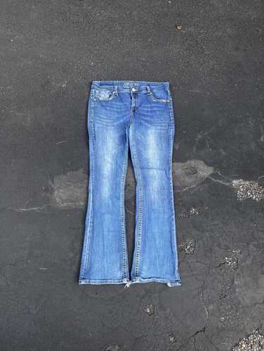 Designer Y2K Grace in La Faded Wide Flared Jeans