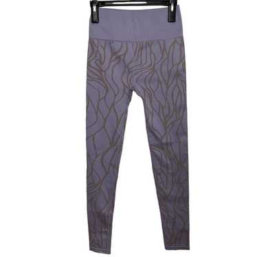 Fabletics Fabletics Purple Printed Leggings M Wom… - image 1