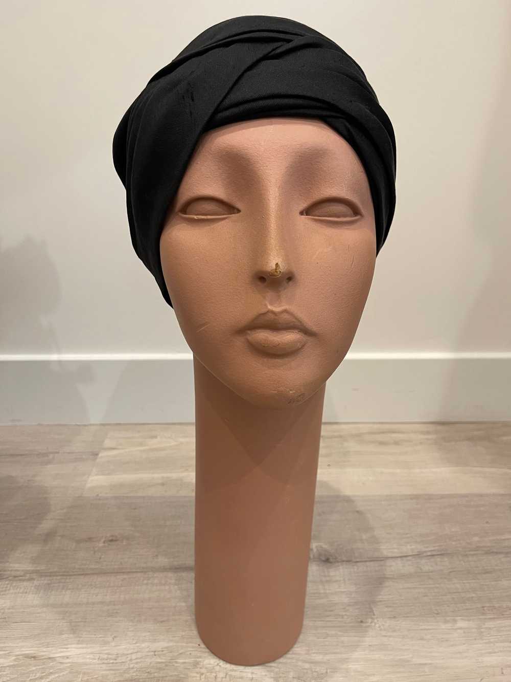 Franck and Fils Black Silk Head Turban - image 4