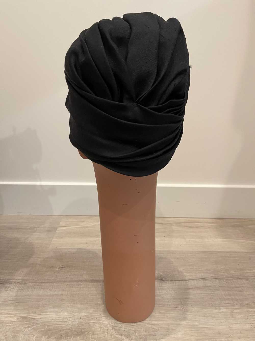 Franck and Fils Black Silk Head Turban - image 6