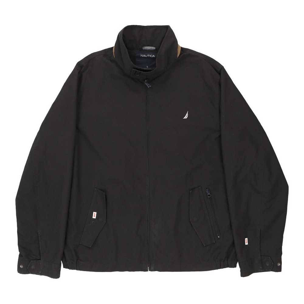 Nautica Harrington Jacket - Large Black Cotton Bl… - image 3