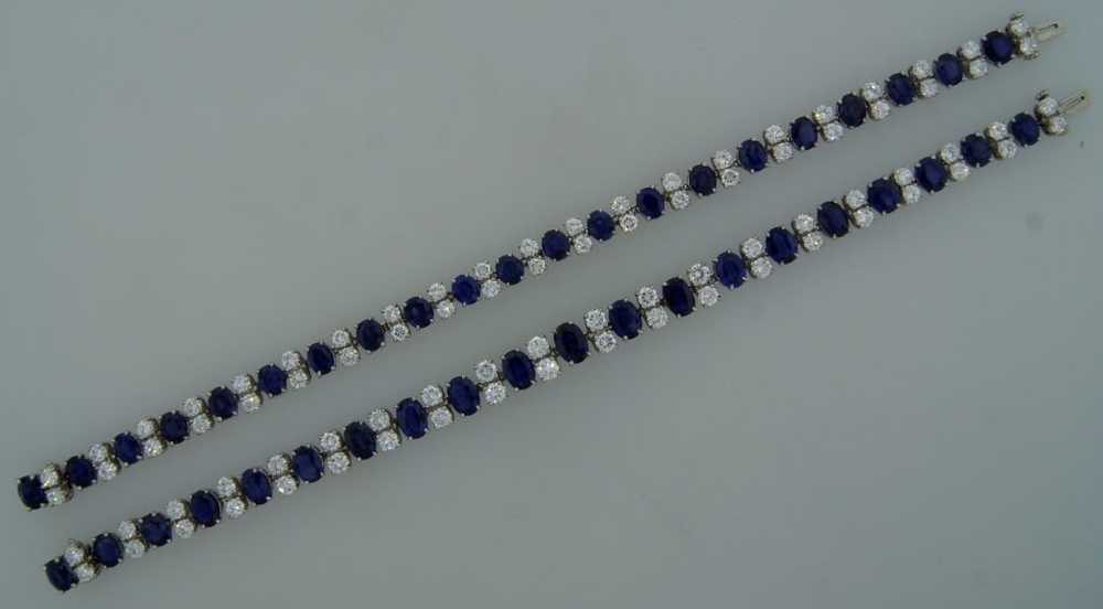 Oscar Heyman Sapphire Diamond Platinum Necklace B… - image 12