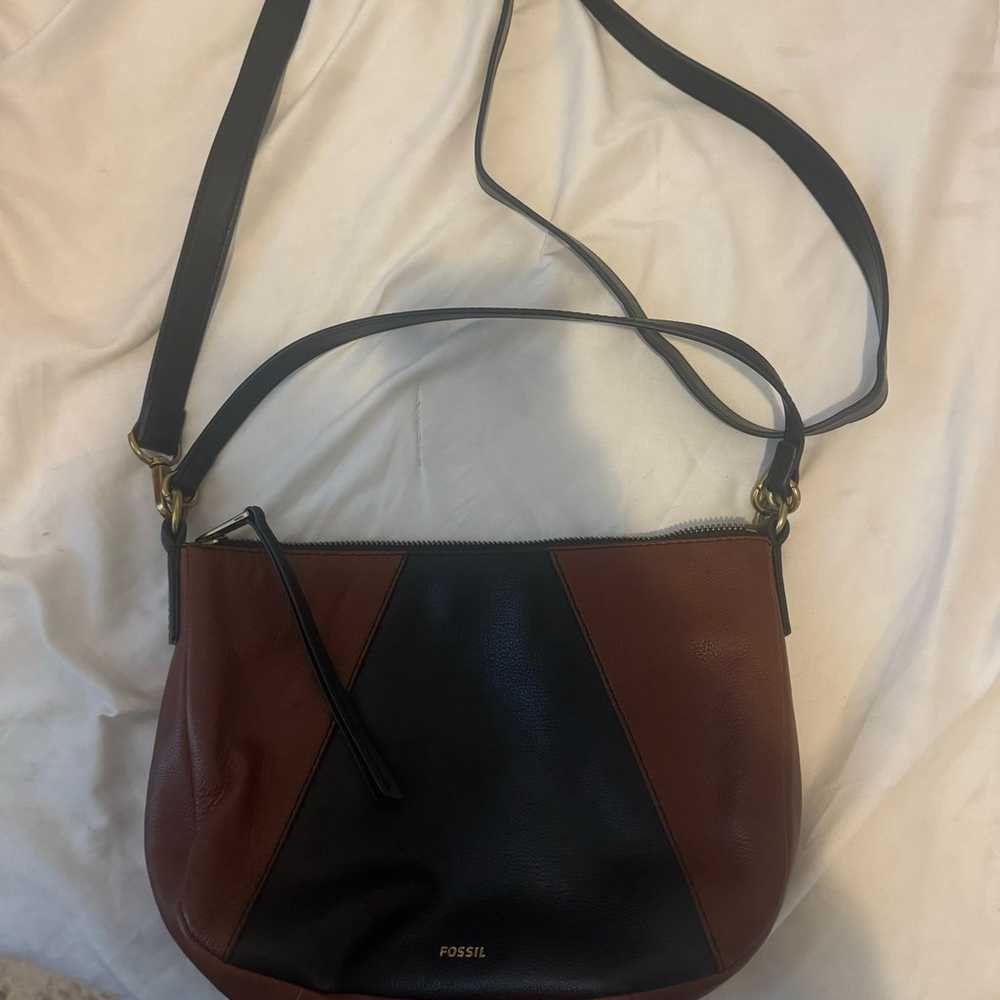 Fossil Skylar Crossbody Shoulder Bag Brown Black … - image 1