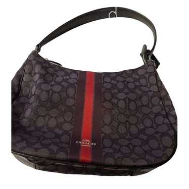 NWOT Coach JCQD Black & Grey with Stripe Hobo Pur… - image 1