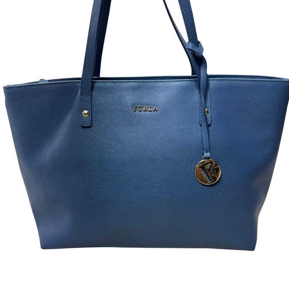 【Beautiful Condition】FURLA Saffiano Leather Tote … - image 2