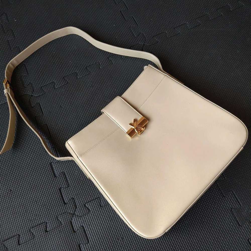 Paloma Picasso Shoulder Bag Genuine Leather Ivory - image 1