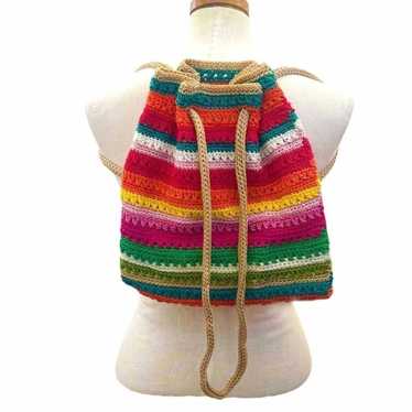 The Sak vintage Carry All Rainbow Striped Sling B… - image 1