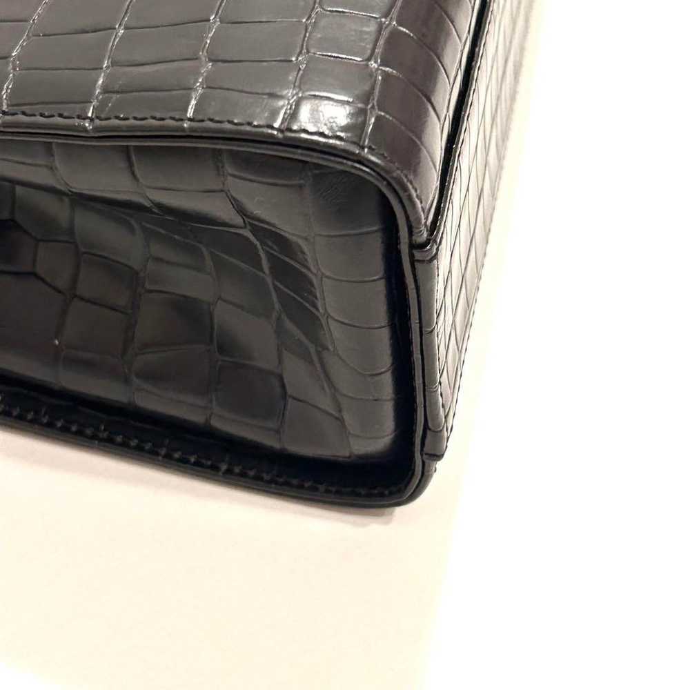 MISSONI Leather Cowhide Crocodile Embossed Handba… - image 12